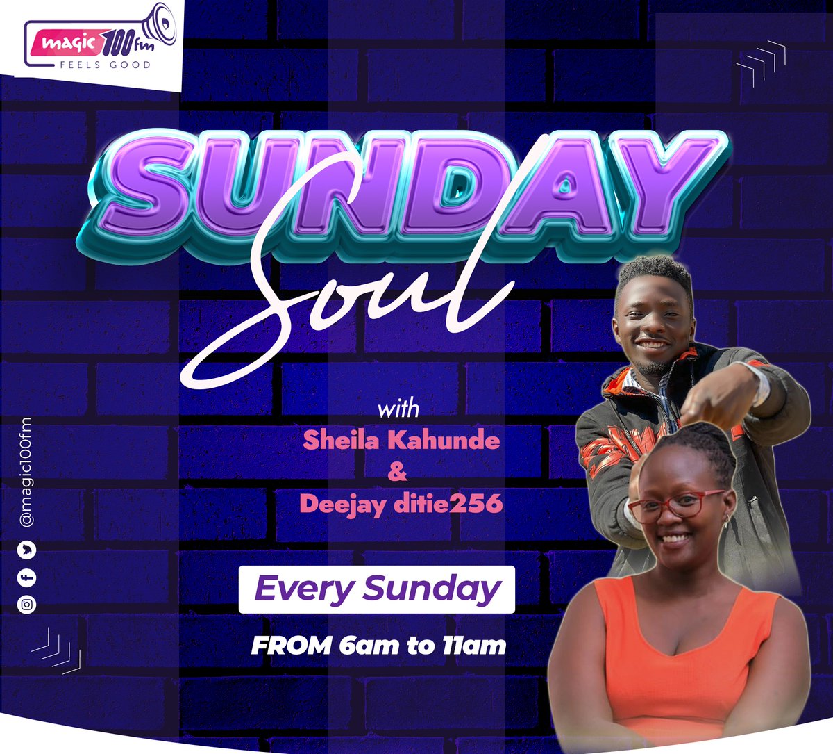 deejayditie256's tweet photo. Music is a sweet language
Weโre in the slaughter hour.... last lap of the show
Turn up with me & Sheila on Magic100FMUG 3-7pm EAT
#SundaySoul #Magic100fmug #UBCTV https://t.co/8M1mzdYa9j