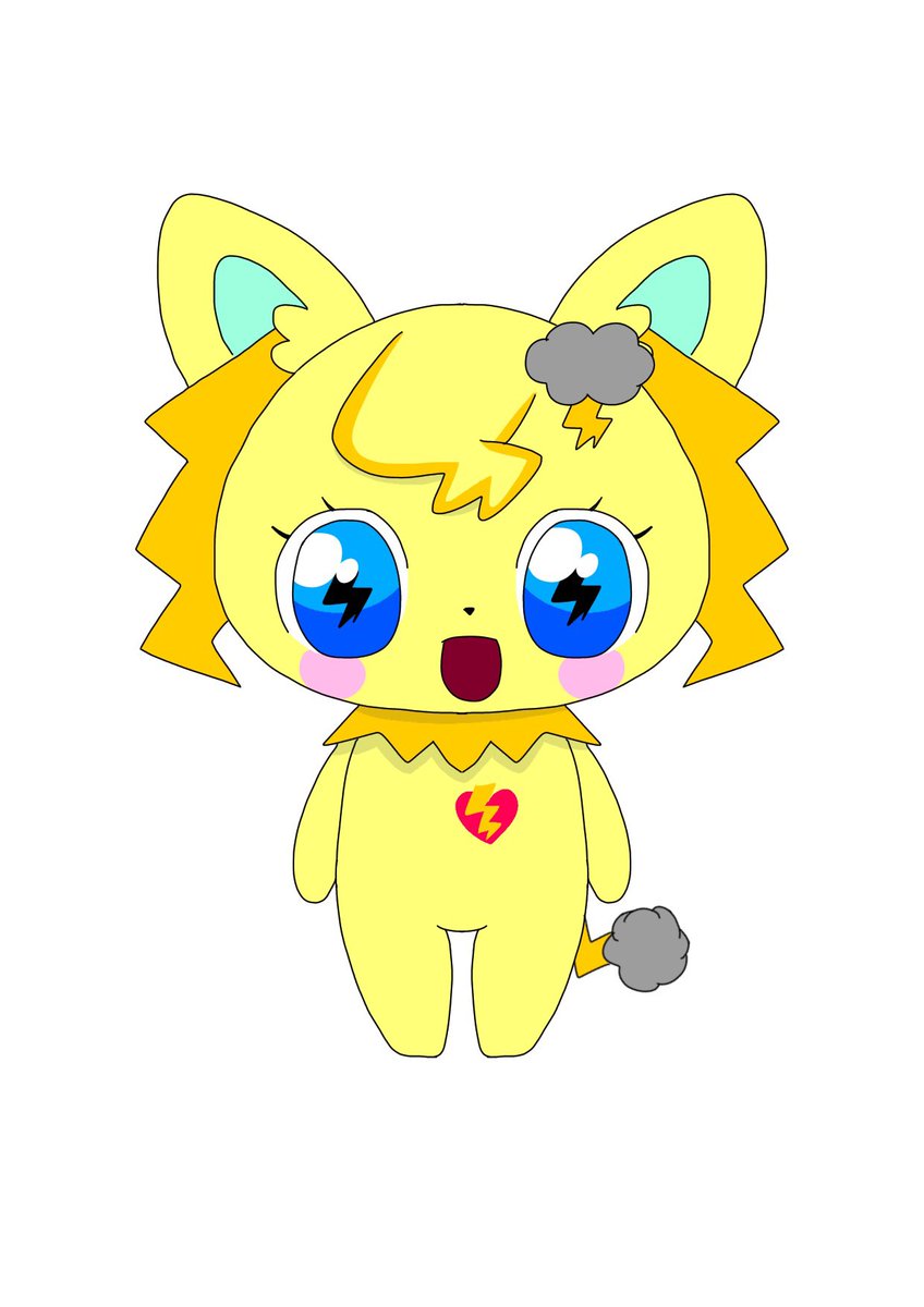 zeronosuke0655's tweet image. 昨日から雷⚡️鳴ってるけどビリカ(仮称)が暴れてるからかねぇ。なので解説。

見ての通り雷を発生させる子。
発電すると体に骨が光ります。
厳密には骨みたいな模様です。

#うちの子　#チビケモ　#オリケモ