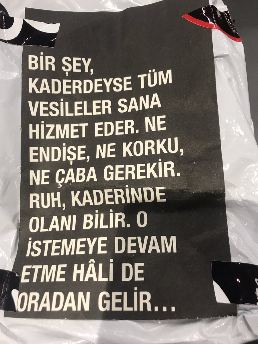 #Gelen kargomda çıkan güzel söz#