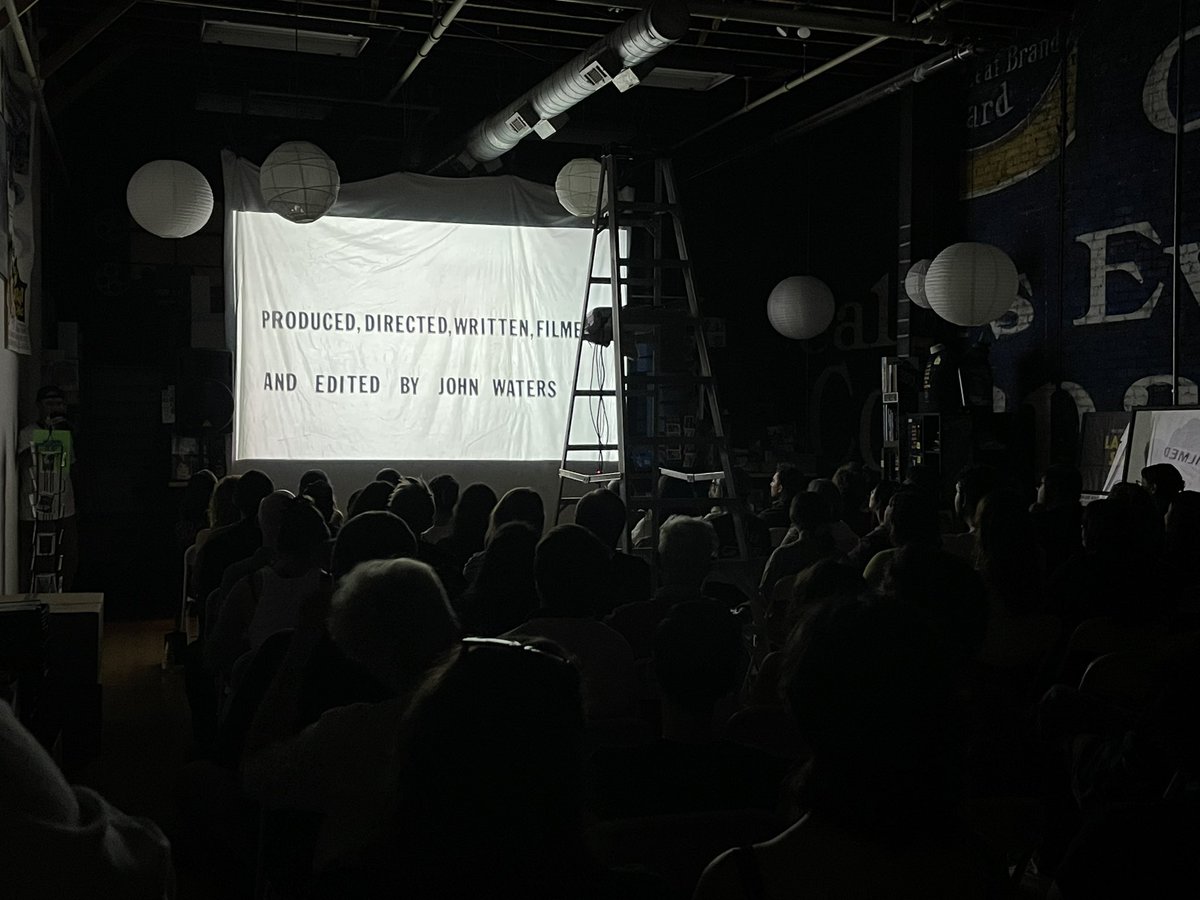 conor_holt's tweet photo. Last night in South Pasadena for Vidéothèque before they move! Sold out screening of John Waters’ wild & crazy MULTIPLE MANIACS! #SaveTheVideoStore https://t.co/4DulyqUpaa
