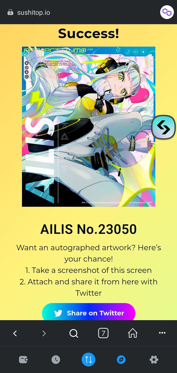Wellthebast's tweet photo. I just claimed "AILIS " No.23050 by @IZUMOofficial #SAIbyIZUMO https://t.co/2lWDl9WLaY https://t.co/4YqssnSMn8