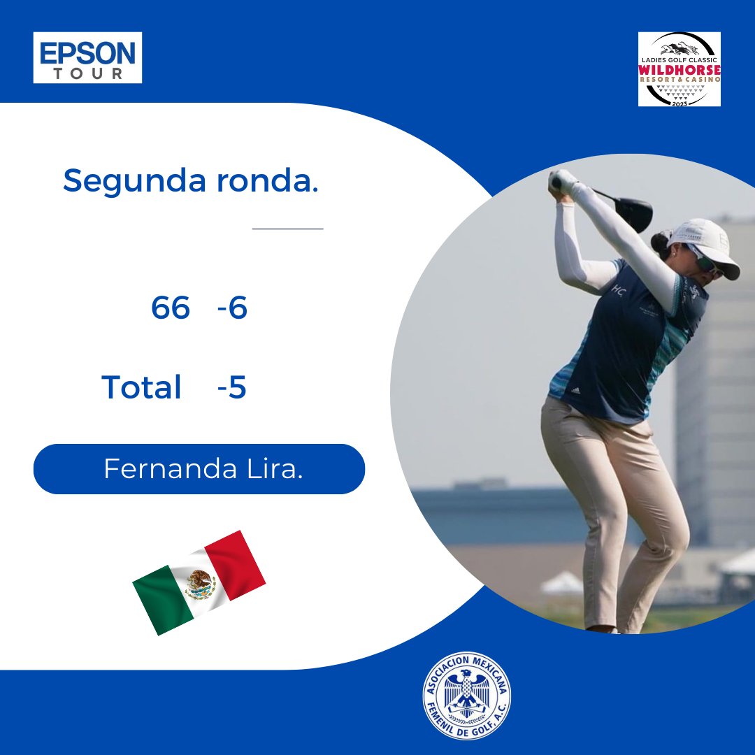 AMFGOLF's tweet image. Finalizan la segunda ronda @ifsgolf y @ferliragolf7 en la posición T9 en el torneo  #WildhorseLadiesGolfClassic  Vamos chicas !!!!!!!! #EpsonTour #Road2LPGA #golf #golffemenilamfg #somosgolf #orgullomexicano⛳🏌️‍♀️🇲🇽econe.mkt 📷