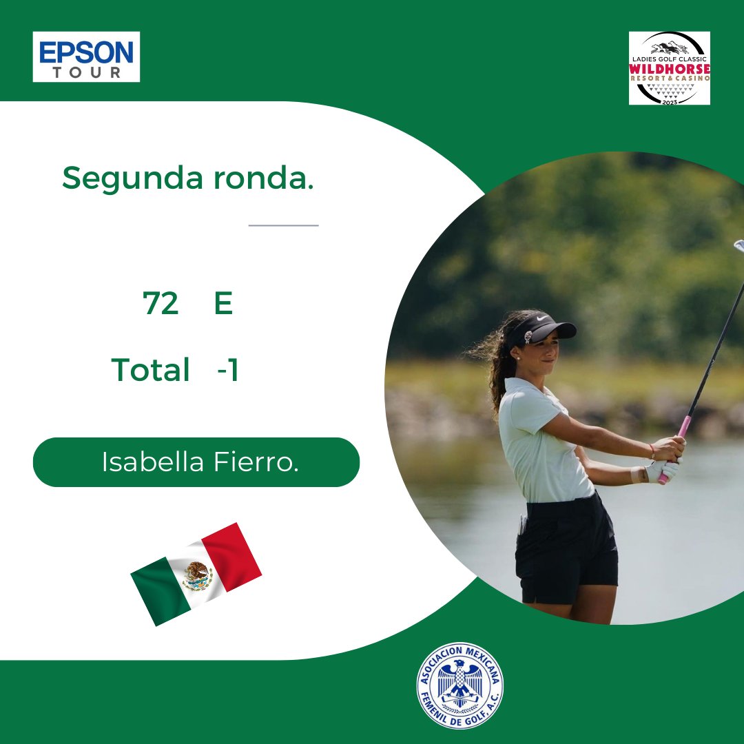 AMFGOLF's tweet image. Finalizan la segunda ronda @ifsgolf y @ferliragolf7 en la posición T9 en el torneo  #WildhorseLadiesGolfClassic  Vamos chicas !!!!!!!! #EpsonTour #Road2LPGA #golf #golffemenilamfg #somosgolf #orgullomexicano⛳🏌️‍♀️🇲🇽econe.mkt 📷