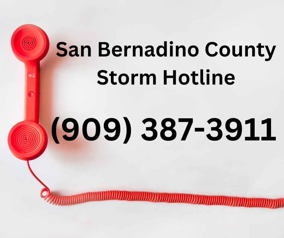 Stay safe throughout the storm! While 911 is always available for life-threatening emergencies, San Bernardino County has set up a special hotline at (909) 387-3911 for storm-related emergencies. #prepare #hilary #hotline #SanBernardinoCounty