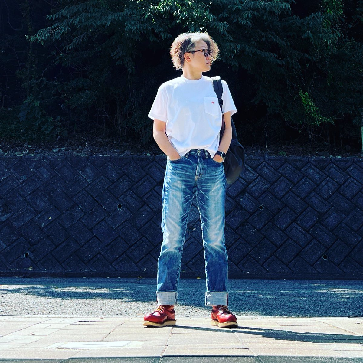 kon_k_13's tweet photo. 髪が爆発してますが許せ
♢Shirt: #danton
♢Pants: #etermal
♢Shoes: #redwing
♢Bag: #hervéchapelier
#ootd #outfits #50代 #50代コーデ https://t.co/V4GXwTM5YU