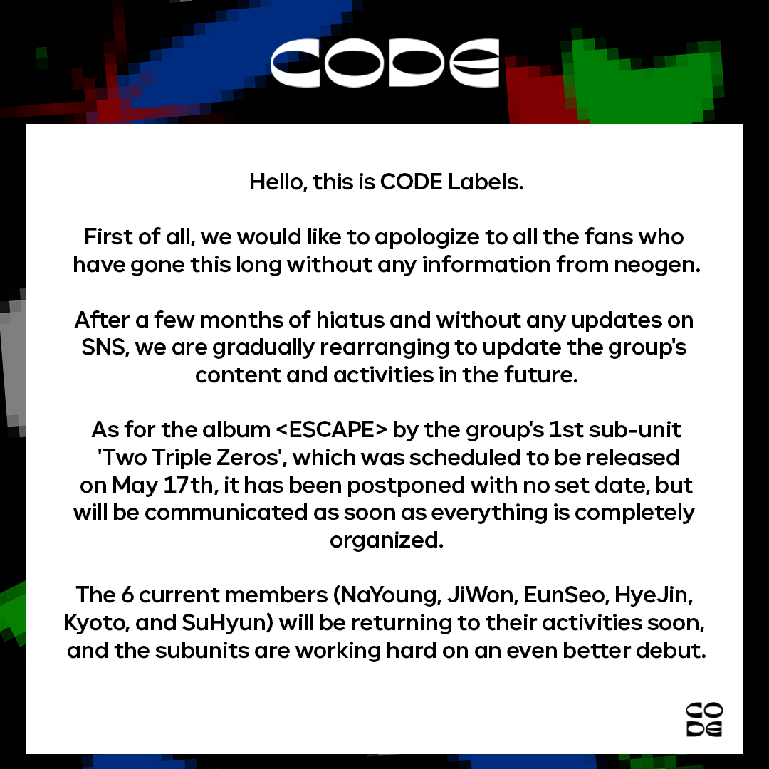 official_neogen's tweet photo. 안녕하세요 코드라벨스입니다.
Hello, this is CODE Labels.

#neogen #네오젠 #ネオジェン #MonthlyIdol #MIPOP https://t.co/DOEWQfLoB8