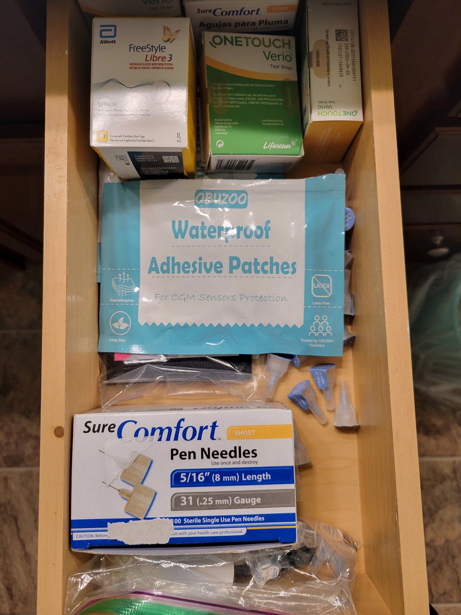Anyone else have a designated diabetic drawer? #diabetes #type1