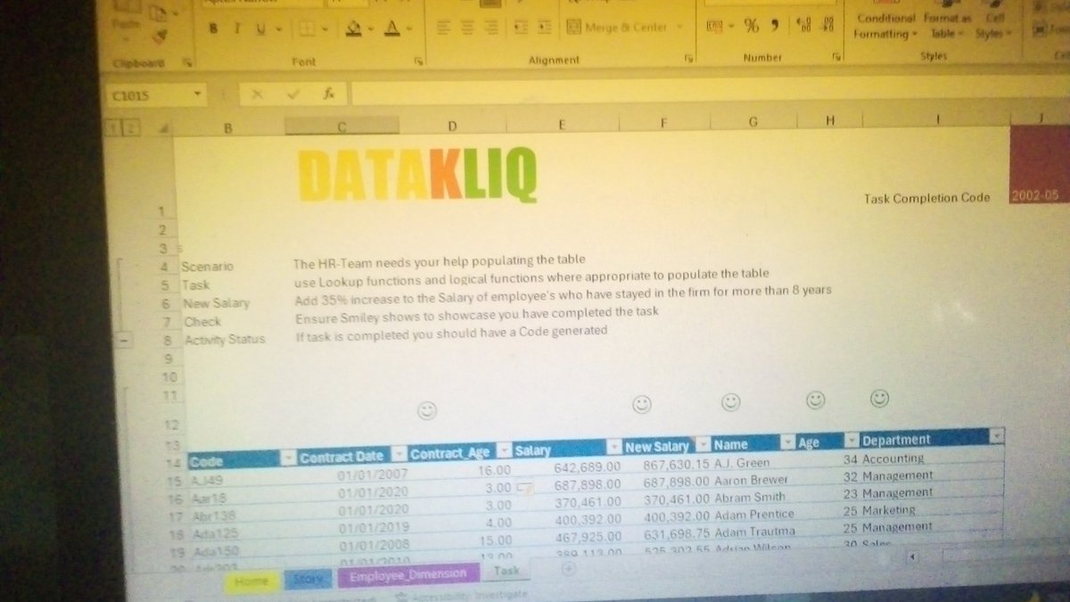 ayoszy's tweet image. On day 15 of #100daysofDAwithdatakliq 
I got my hands on lookup functions assignment. Its feeling of solving the task after several hours was joyous 😆😆@datakliq thanks