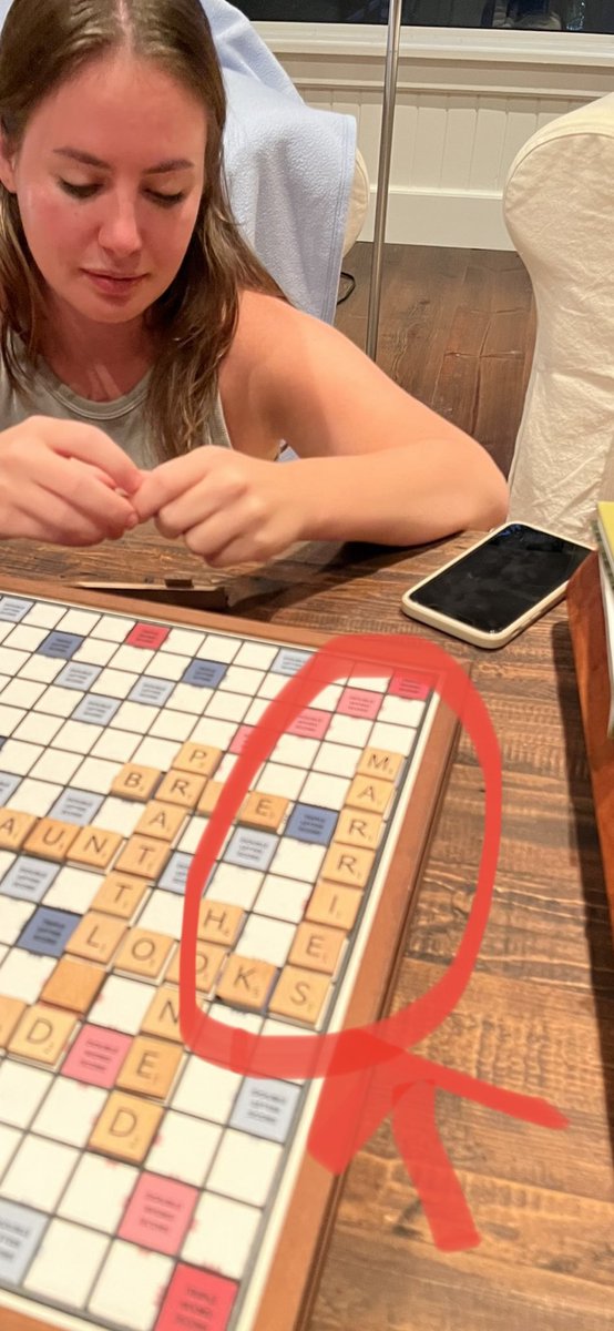 If you teach your kids to play scrabble when they’re young, prepare to be beat!! 95 points for one word!!!