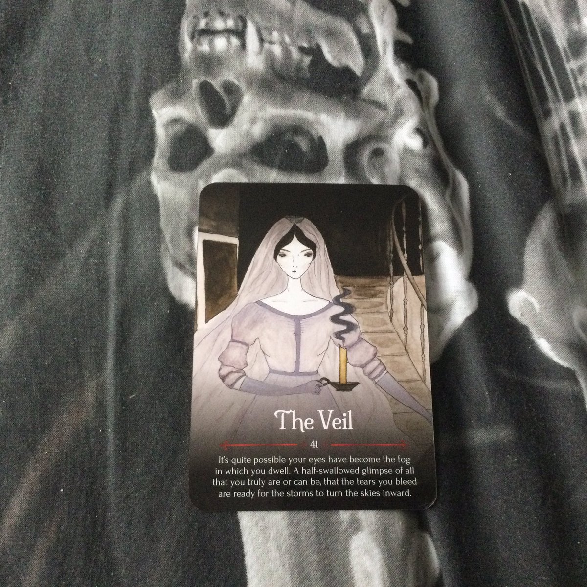 MythandTarot's tweet photo. The Veil. This card speaks of things being revealed normally, as they can be when the veil between this world and the spirit world is thinnest. Reversed, it’s letting you know that things are being hidden from you and there are those who you might not be able to trust. https://t.co/abXKMCGk3p