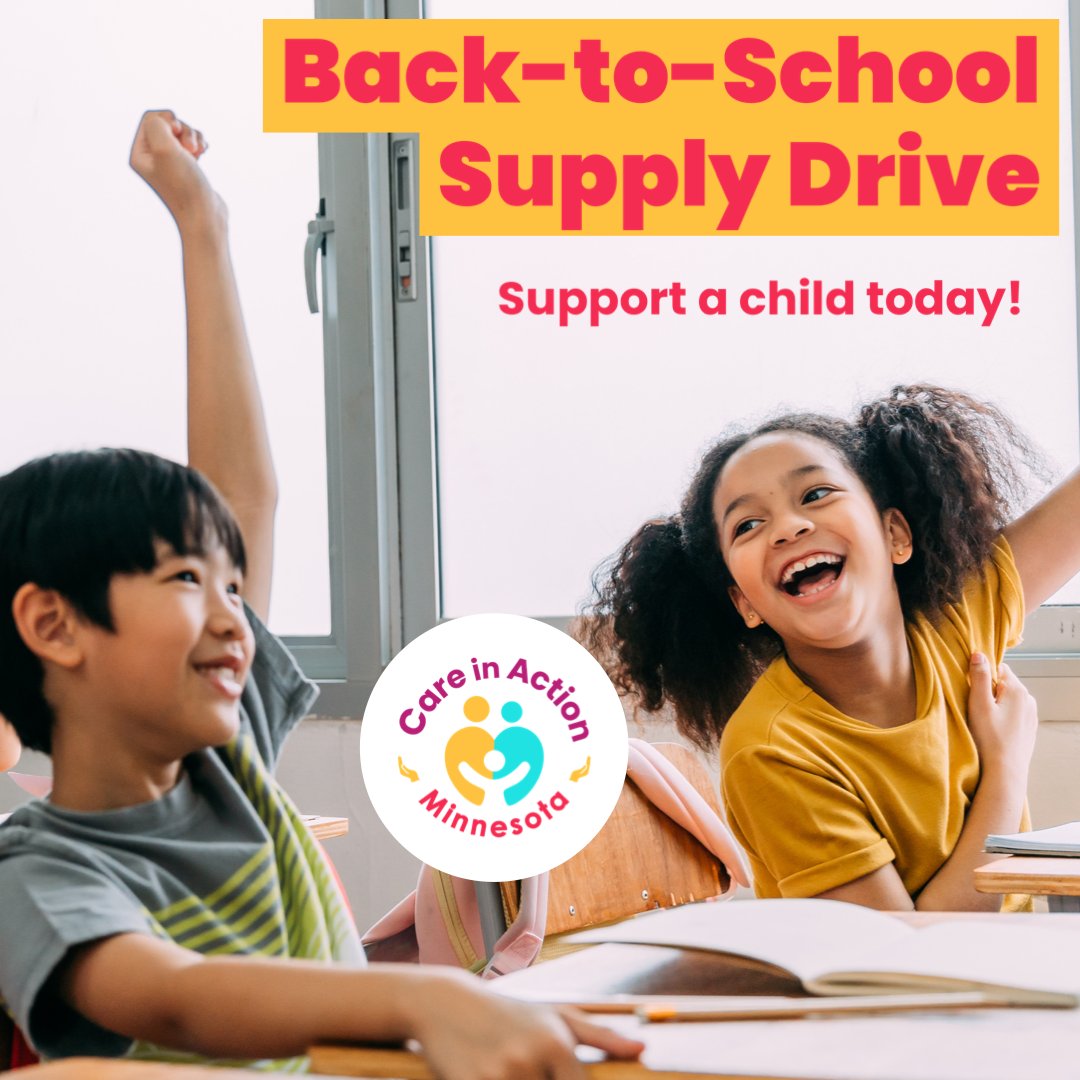 CareinAction's tweet photo. 📚 Gear up for a heroic mission! Our School Supply Superheroes campaign is in full swing, and you're invited to be part of the action.  Donate today or start your own fundraiser to make a difference! https://t.co/p766ahobTC
#BackToSchool #CareInActionMN https://t.co/VEH3LIh5tw