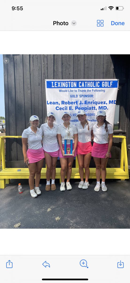 lexcathgolf's tweet photo. The Lady Knights took 🥈 place today as they hosted teams today from around the state.  Macy Cecil lead the way for the Knights with a 74 while Ellie Fightmaster contributed with a personal best of 89! https://t.co/Xpe85mclbB