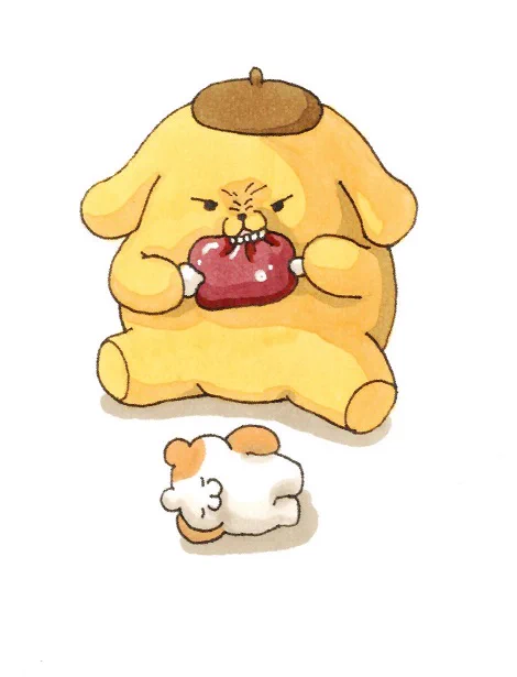 ワイルドなポムポムプリン#ポムポムプリン #イラスト 