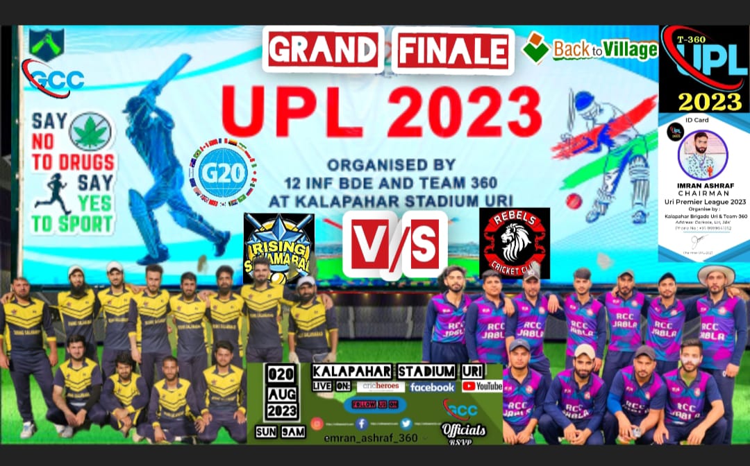 UriGlow22's tweet photo. It's here...
The Grand Finale of the #UriPremierLeague (UPL) - 2023 is being held today, i.e., 20 Aug 2023 at the #Kalapahar Ground in #Uri from 9 am. 69 teams participated in this year's UPL. Celebrations are on at Uri.
@ChinarcorpsIA
@awazebaramulla
@PRODefSrinagar 
#Cricket https://t.co/ugfgzWUqdP