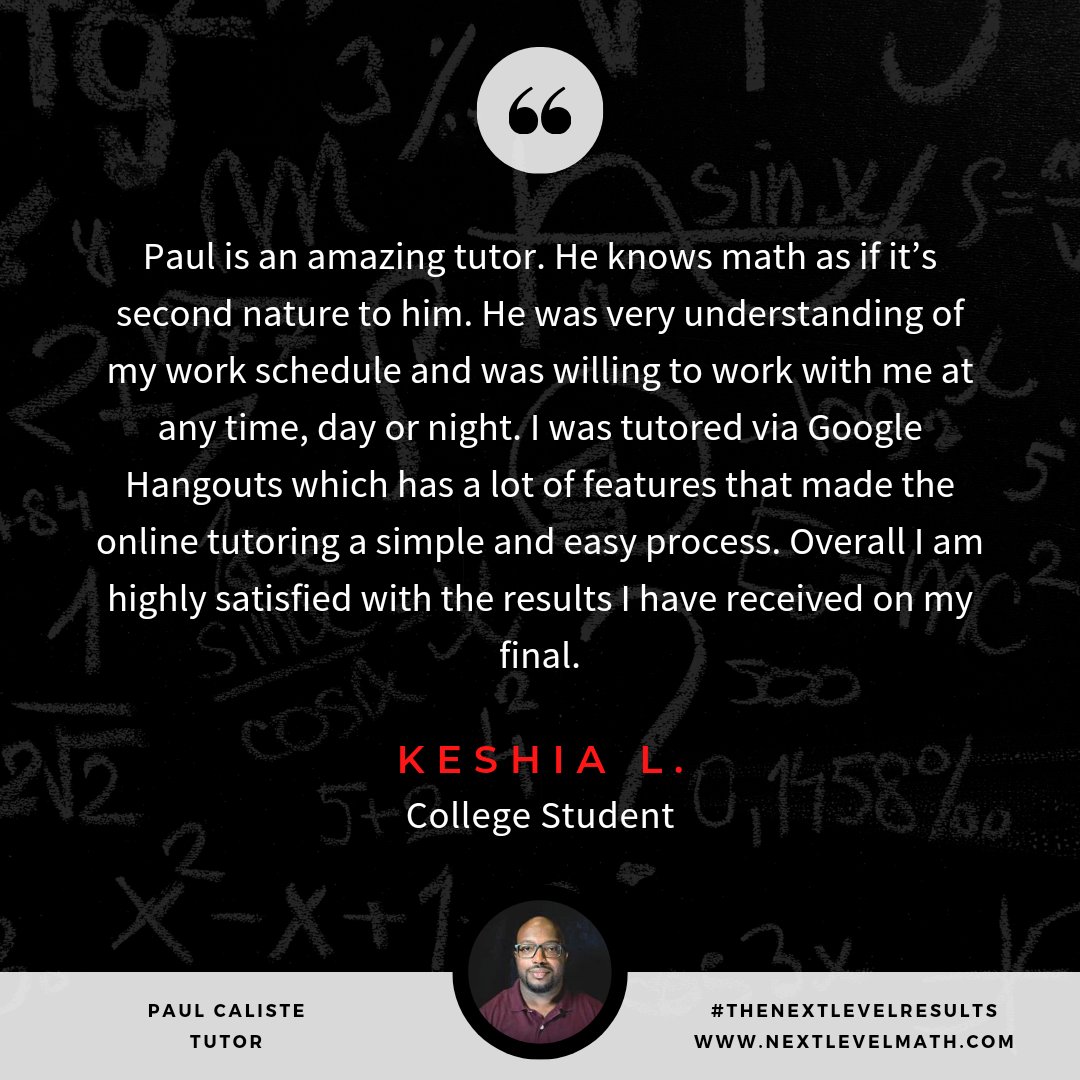 nextlevelmath's tweet photo. @NiniDaQt Need help with your college math class? Let's work! DM for info! https://t.co/RsYfkNvPcs