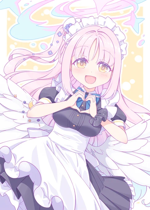 天使でメイドでお姫様#BlueArchive #ブルアカ 