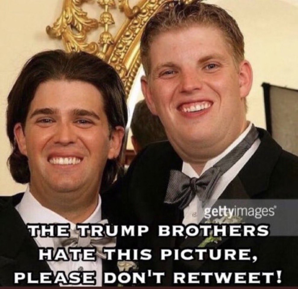 Don Jr. and Eric Trump really don’t want you to retweet this pic 🤭