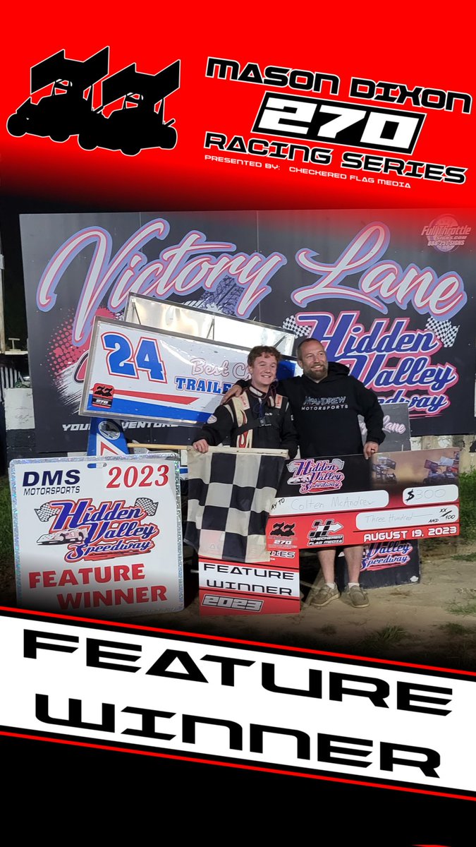 MD270Series's tweet photo. Colten McAndrew collects his first career Mason Dixon feature win at Hidden Valley Speedway! https://t.co/4vV6bPGkgO