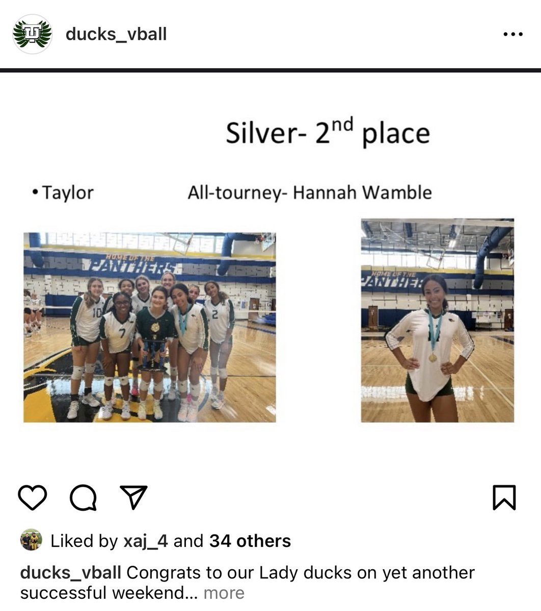 officialflow32's tweet photo. Our girls finished 2nd in the Silver Bracket at the Bay City Tournament! Hannah Wamble made the All Tourney team. Congrats ladies! @taylorducks @TaylorISDAth https://t.co/bOOXS7u9BG
