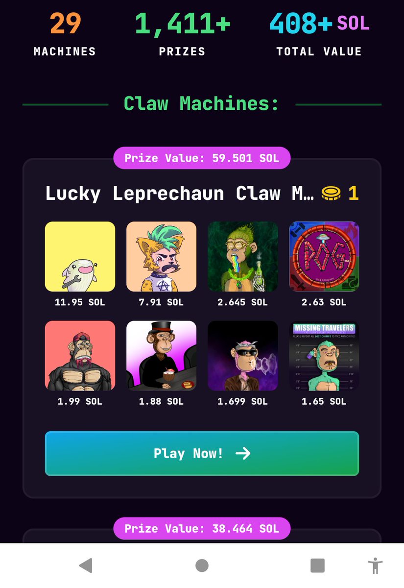Lucky_Leps's tweet photo. Just added these 10 upgraded Leprechauns to our claw machine.
BTW it has the HIGHEST value in Solana prizes in all 29 machines by over 20 sol 🤷
Come try your luck 🍀
https://t.co/HM7zjZSyy8
#NFT #NFTCommunity #Solana https://t.co/w4p667FW2M