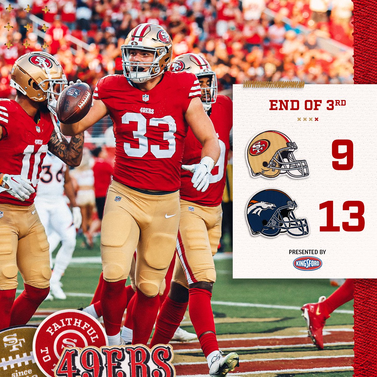 Onto the 4th. 

#DENvsSF x #FTTB