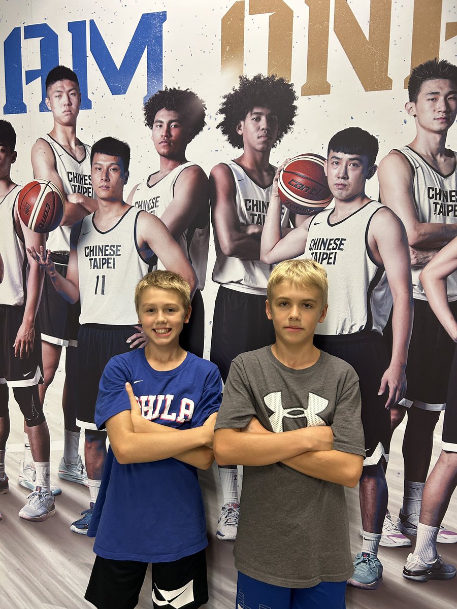 RunnerinTaiwan's tweet photo. Took in some Jones Cup action yesterday and enjoyed watching the Hinton brothers play. Great inspiration for my boys! @camp_hinton https://t.co/IULJNXOcYR