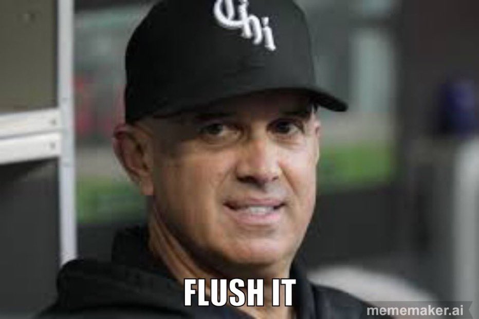 Harp4803's tweet photo. Youβre not gonna win a World Series. With Pedro Grifol behind the bench. Heβs a sorry ass #WhiteSox #CWSvsCOL https://t.co/YLtO0wQsYU