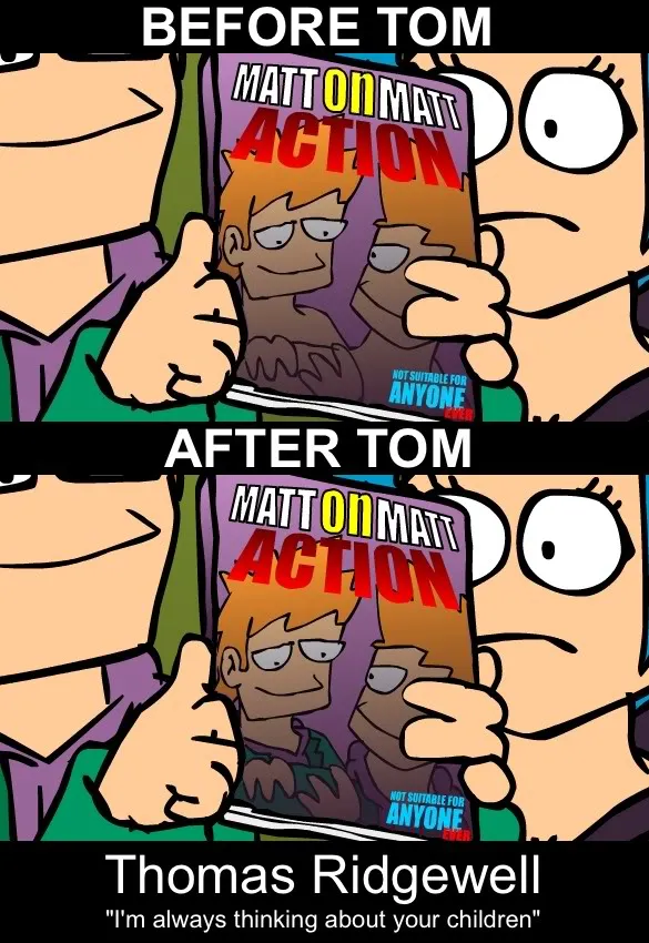 Lost Eddsworld on X: A faceless image of Matt, posted by Edd to