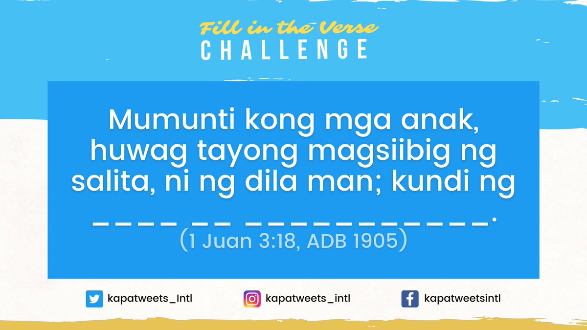Kapatweets_Intl's tweet image. Last challenge po, Kapatweets!😊  

Salamat po sa Dios!  

The Why of Praying 
#PureDoctrinesOfChrist