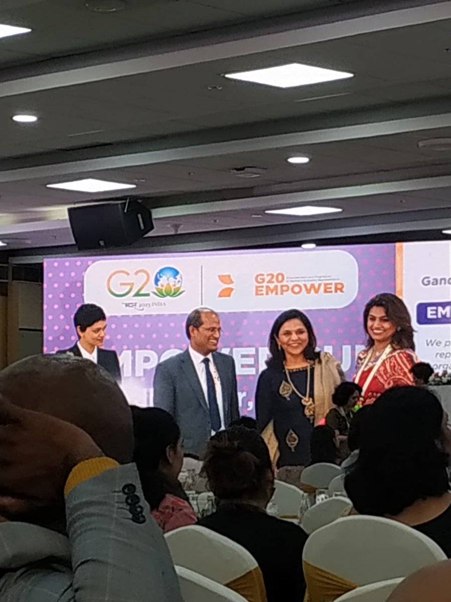 memerakisocial's tweet photo. Thank you @g20org @g20empower @FollowCII for inviting us to the #G20EMPOWER Summit in #gandhinagar . Our Design and Project lead Vishakha brilliantly presented our work to all stakeholders attending the event. #culturetech #crafttech #G20India #WomenEmpowerment #GenderEquity https://t.co/q0v0m7zST9