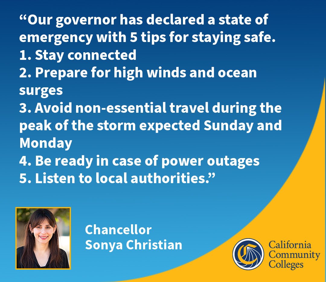 As California prepares for the impact of #HurricaneHilary, we urge everyone in the storm's path to take precautions to stay safe. Read the announcement from @CAgovernor: bit.ly/3E6LQ9T