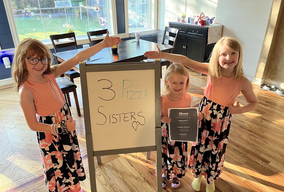CoachBrotherton's tweet photo. The girls “opened a restaurant” in the house and helped me surprise @Megs_Brotherton with a date night!
#FamilyFun 
#LoveMyGirls https://t.co/35BK0r9kDc