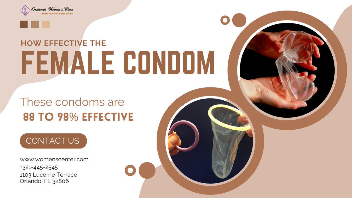 WomensCenter_FL's tweet image. The #femalecondom is a barrier method of contraception that can be used to #preventpregnancy and #STIs. It is a soft, flexible pouch that is inserted into the... rb.gy/a8tvr