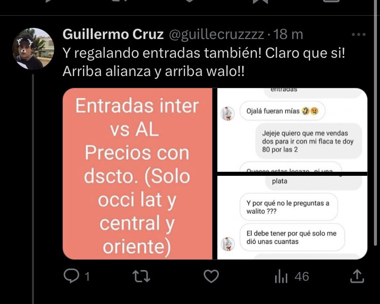 guillermoplay_s's tweet photo. @Walo_1901 A ver bloquéame acá, estafador! https://t.co/6UNrqDY86c
