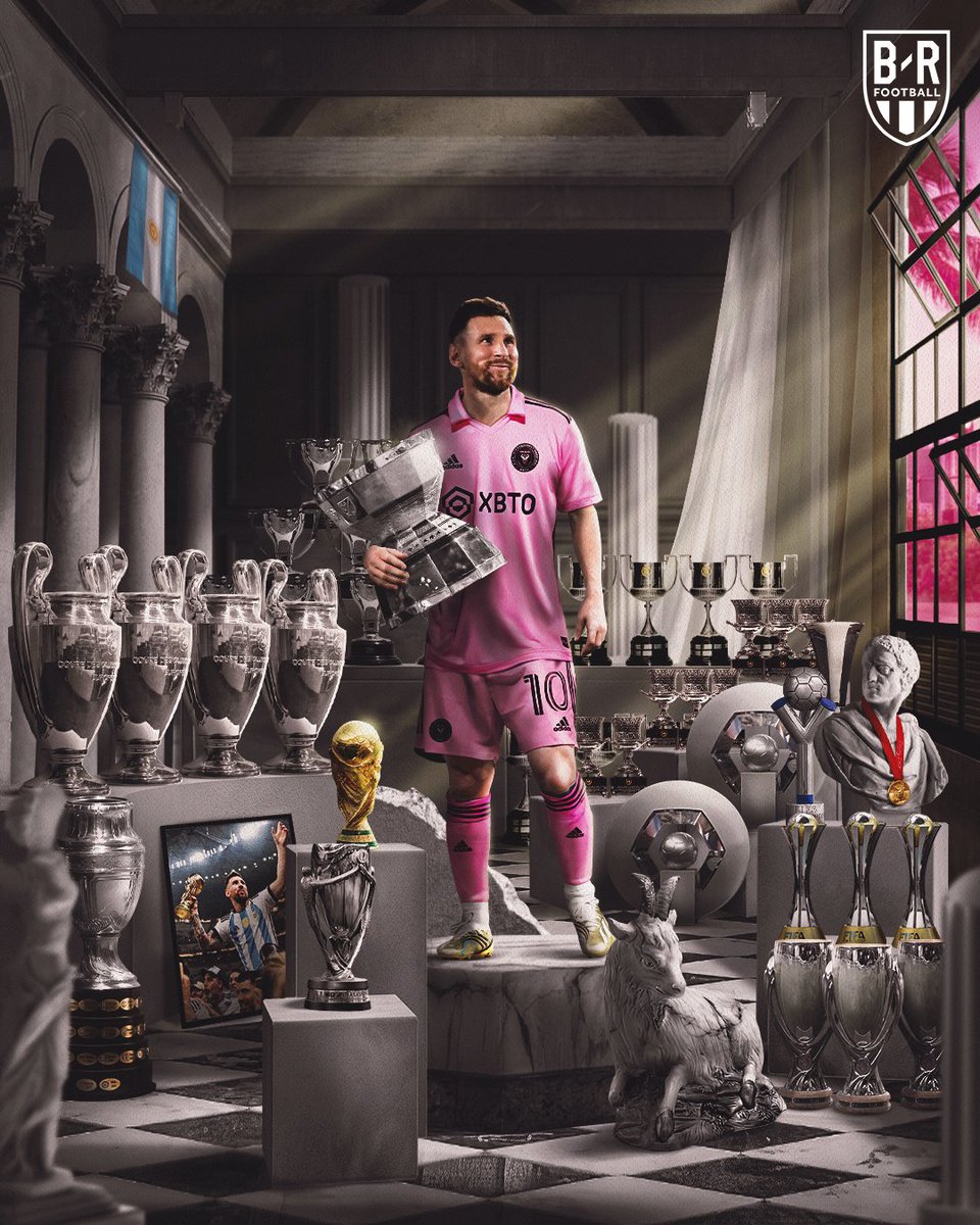 44 TROPHIES.   

Lionel Messi becomes the most decorated footballer of all time 🏆