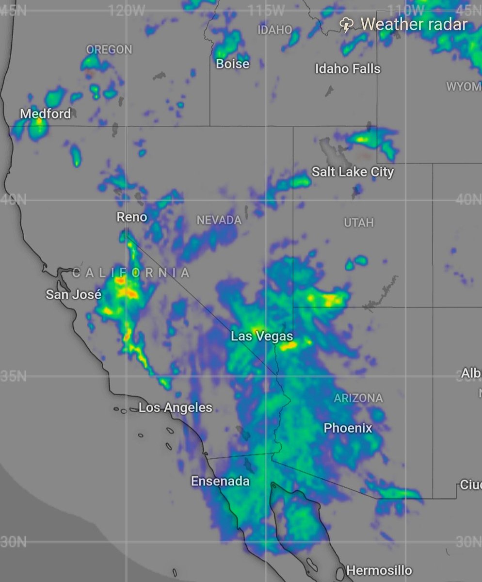 KananRanjit's tweet photo. #WeatherAlert
#HurricaneHilary
#HeavyRains Continue to Spread Northward Over the #BajaCalifornia- #Mexico & SW #USA
Catastrophic #flooding impacts are expected late tonight through early Monday in #California #Arizona #Nevda #Utah #Oregon #Idaho..
Weather Radar Image, https://t.co/dGySMyq0lK