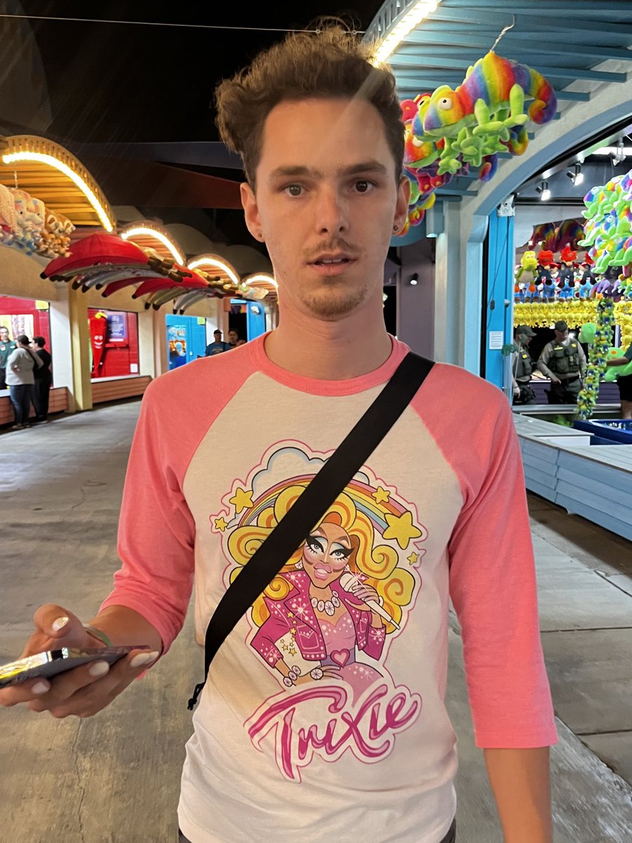 Woman: I love your Miss Piggy shirt!
Me: It’s <a href="/trixiemattel/">Trixie Mattel™</a>!