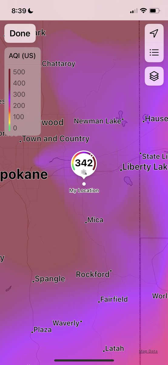 Ugh 😩… Thankful to not be directly impacted by area fires. 
Thank you first responders for all your efforts. #SpokaneCounty