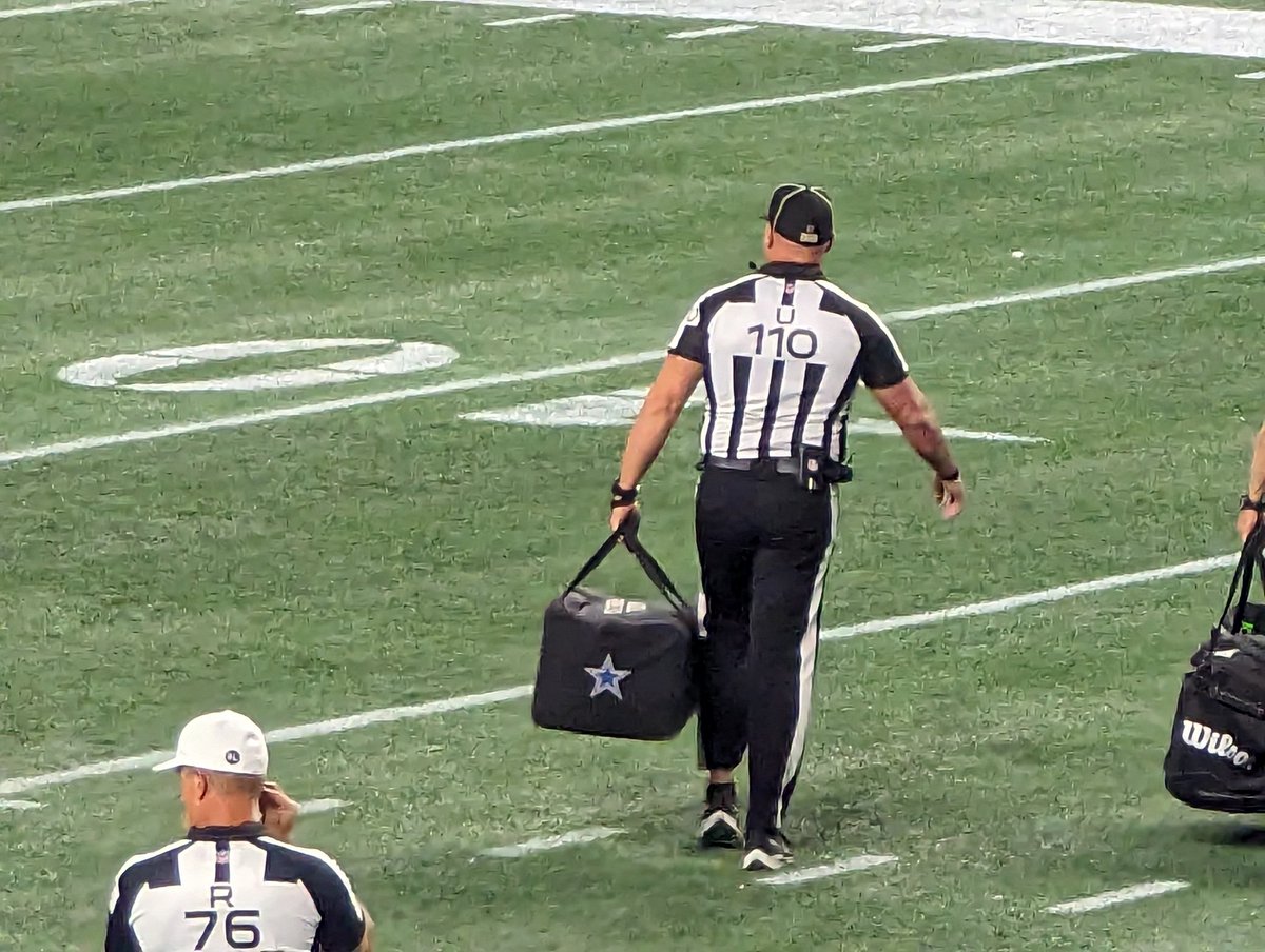 dpburnett's tweet photo. @Seahawks hey this is collusion! @dallascowboys why is there a star on his bag?😅 https://t.co/JAbOx4at5u