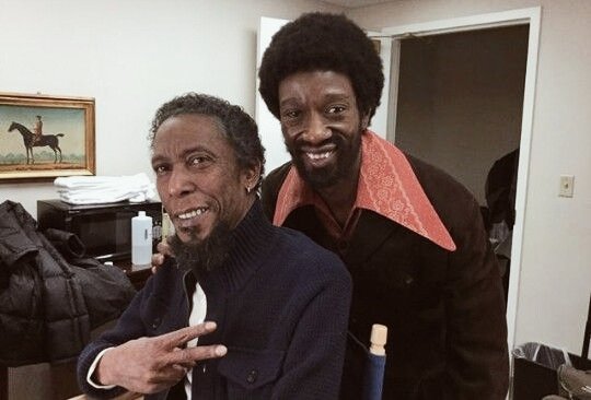 The late Ron Cephas Jones and I preparing to tell the story of William, in Memphis.