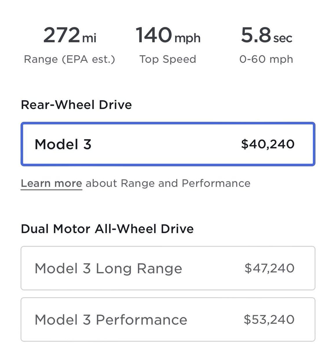 brandenflasch's tweet photo. With Tesla now recommending 80% for daily charging, the base Model 3 RWD now has more daily usable range (can charge LFP to 100% daily) than the Model 3 Long Range at 80% (266 miles). Save $7k (or more - there are discounted inventory cars!) and get the RWD - the Model 3 RWD is by far the best value in Tesla’s entire lineup and can meet the needs of most people.
