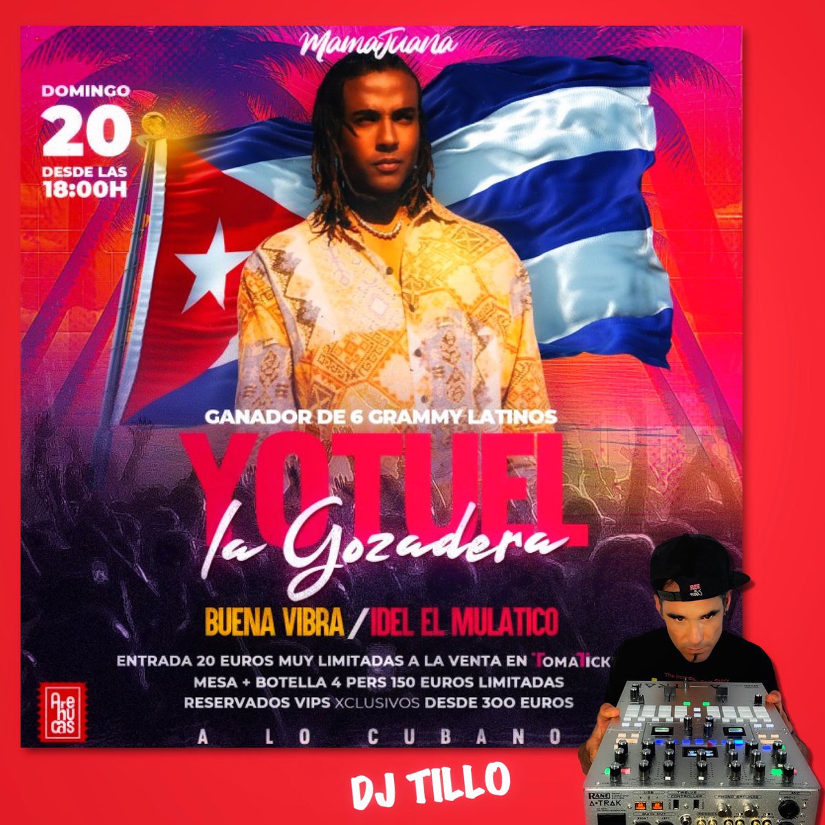 djtillo's tweet image. Hoy estaré de concierto en Gran Canaria junto a YOTUEL!! 🏝️🔈🎶 
DJ Tillo a los platos 🎧
@Yotuel007 @djtillo @ZentralMedia #djtillo #yotuelromero #realdjing #rap #hiphopcubano #grancanaria #skratchcomando