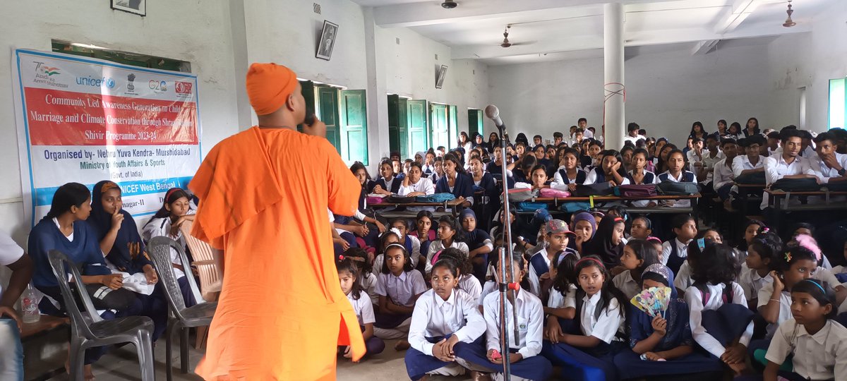 MYBMurshidabad's tweet image. Training &amp;amp; Engagement of Youth Volunteers for Community Based Mental Health &amp;amp; Psych-Social Support through Shramdan Shivir 2023-24 programme at Katmari High School,  Raninagar II , Murshidabad on 18th August'2023@Nyksindia @UNICEFIndia @YuWaahIndia @swapnodipa #P2EProgramme