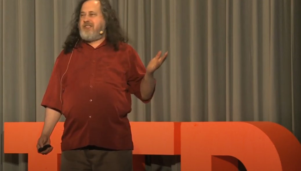 Free Software, Free Society - Logiciel libre, société libre
Richard Stallman, TEDx, 2014 bit.ly/-richard-stall…
Cliquez sur CC pour le sous-titrage en français, et sur ... "Afficher la transcription". Traduction par Julie Cohen-Bacrie, ing. #logiciellibre #freesoftware