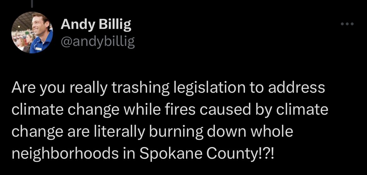 And yet when you point out the high price of gas, you get this response from the Senate Majority Leader.

@JimWalshLD19 @WashingtonSRC #wagov #wapol #waelex #waleg #Spokane #SpokaneCounty #GraysFire