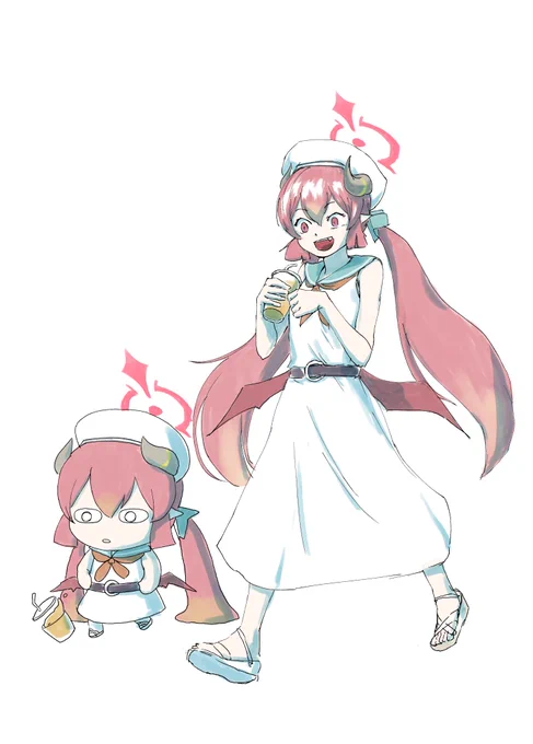 神デザインのセーラージュンコと虚無ジュ#ブルアカ 