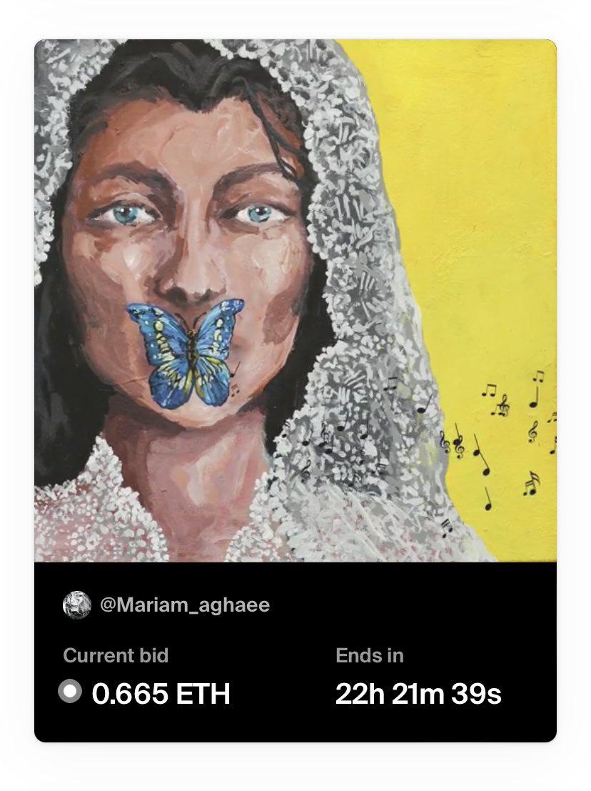 AghaeeMariam's tweet photo. 🥹🥹🥹🥹🥹🥹🥹🥹🥹
🔴AUCTION STARTED 

Anonymous collector 
I wish I knew you & told you what dream I had last night.😭😭

3 days 3 auctions, it is a miracle.

I listed “Spiritual Life”
In July/2022 and it’s one of my favorite bc of the story behind it.

Patience always makes us happy‌‌ 💚♾️💚