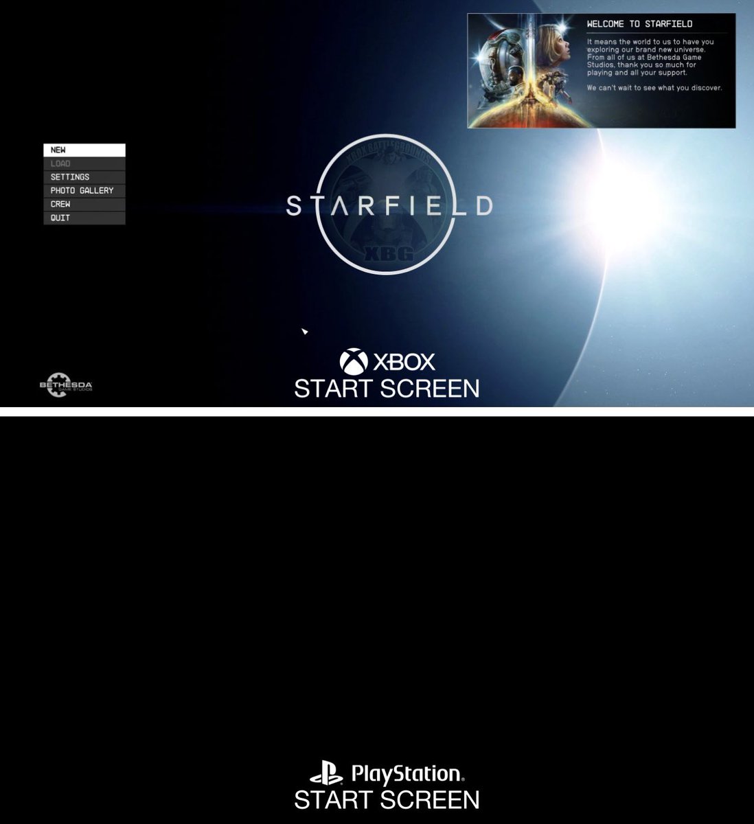 xboxBG's tweet photo. which start screen do you prefer?
#Starfield #Xbox #PlayStation https://t.co/P1ZHvf3lz5