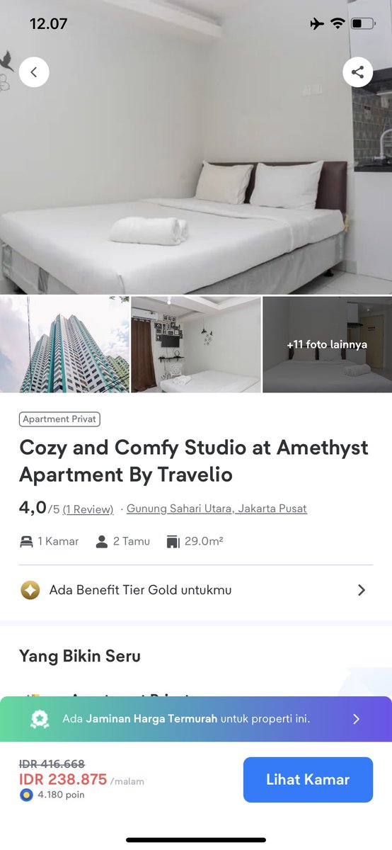 feeayam's tweet photo. [WTS / want to sell]
1 kamar (2 orang) apartment/apartemen cozy and comfy studio at amethyst apartment

untuk 3 malam (28 sept - 1 okt 2023)

💰 650k aja

*buat yang mau nonton konser di bcis/ancol, lokasi apartment ke venue lumayan deket

minat? dm @seokminstfu https://t.co/G7xm839LwD
