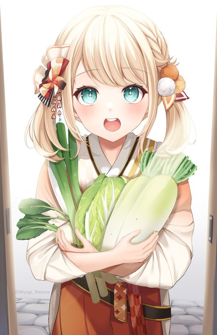 「髪飾り 野菜」のTwitter画像/イラスト(新着)｜4ページ目
